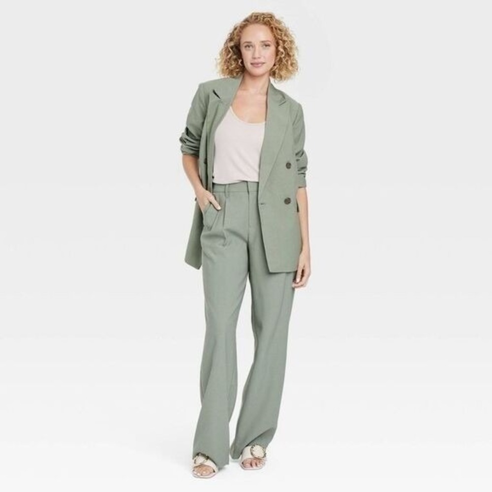 Women's Double-Breasted‎ Blazer Green – A New Day XS New With Tags